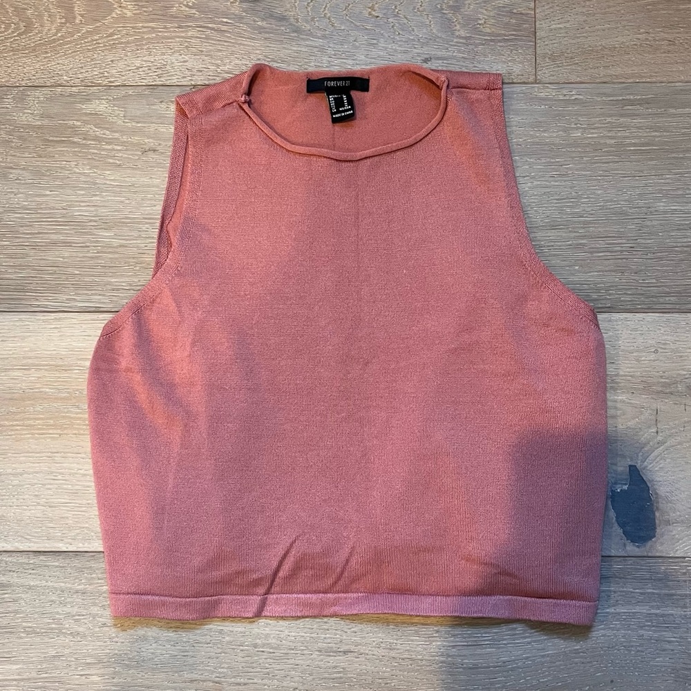 Forever 21 vintage coral crop top